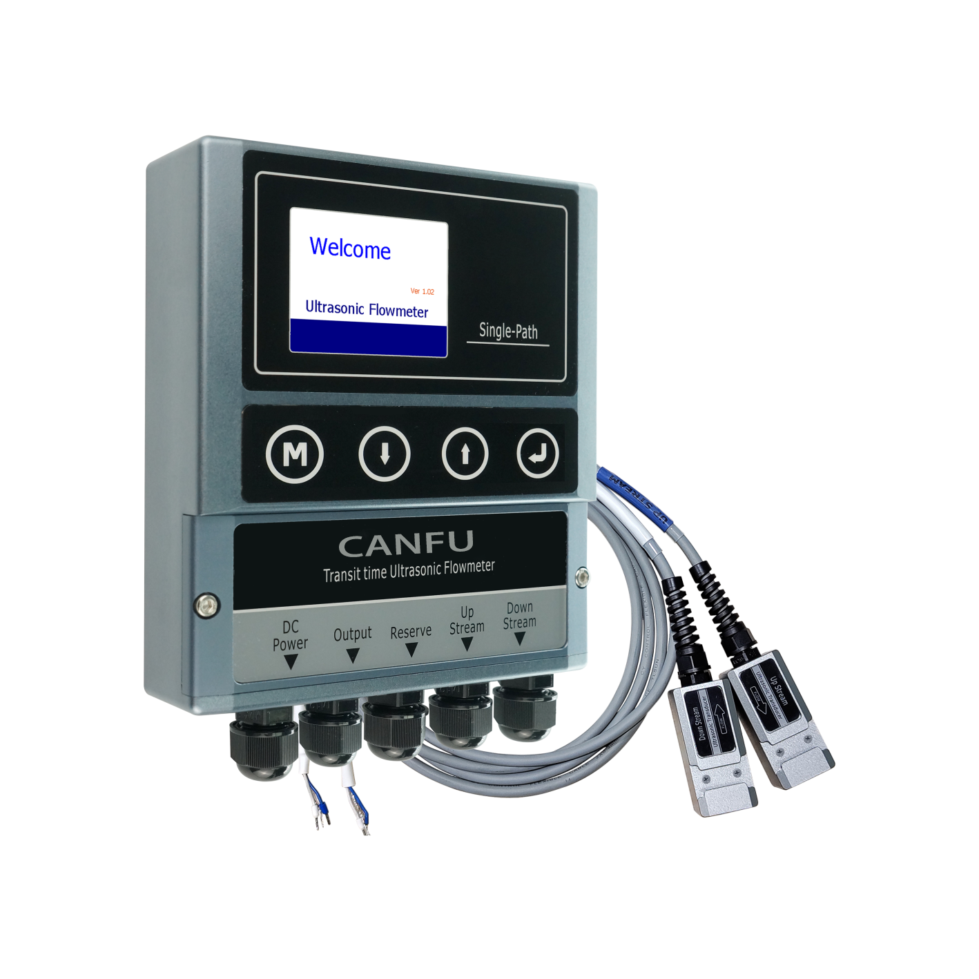 External clamp-on ultrasonic flow meter